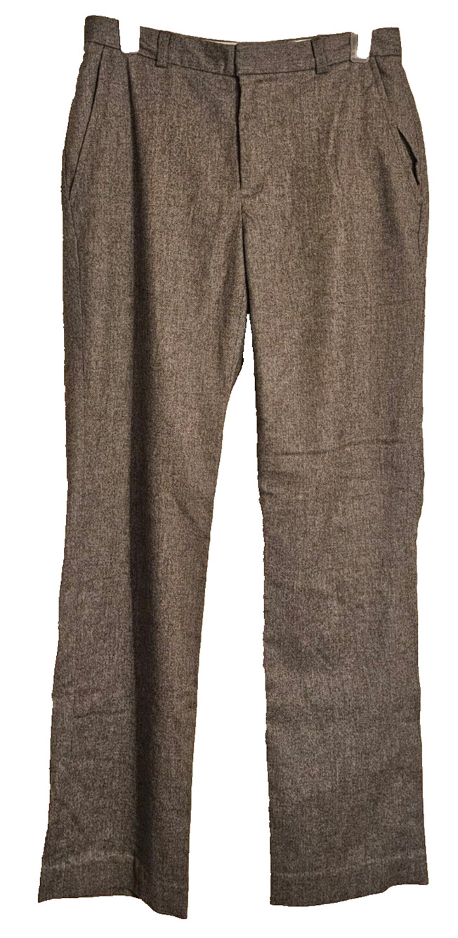 Banana Republic Womens Sz 6 Stretch Wool Grey Heather Lined Trouser Pants
